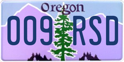OR license plate 009RSD