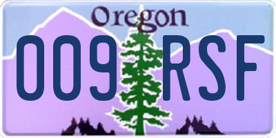 OR license plate 009RSF
