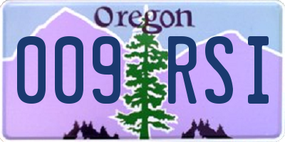 OR license plate 009RSI