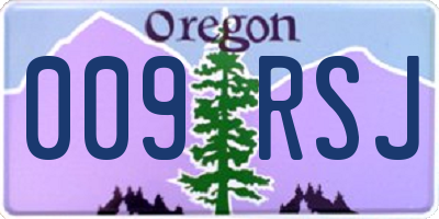 OR license plate 009RSJ