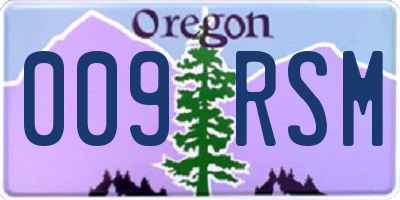 OR license plate 009RSM