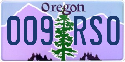 OR license plate 009RSO