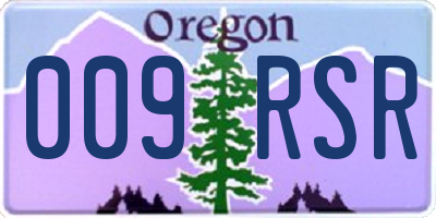 OR license plate 009RSR