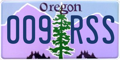 OR license plate 009RSS