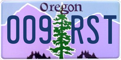 OR license plate 009RST
