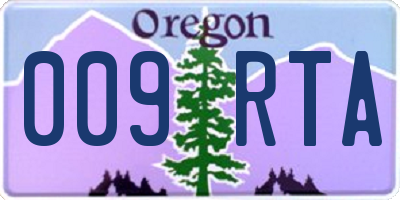 OR license plate 009RTA