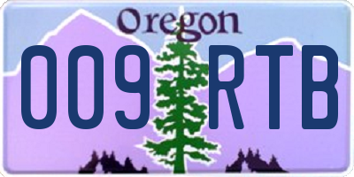 OR license plate 009RTB