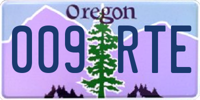 OR license plate 009RTE