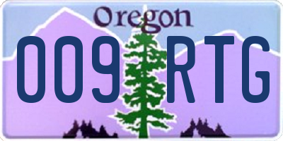 OR license plate 009RTG