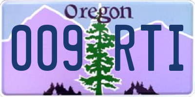 OR license plate 009RTI