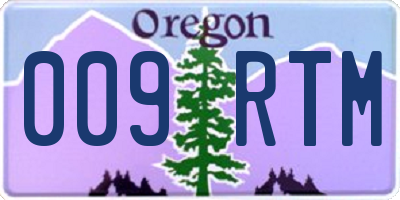 OR license plate 009RTM