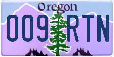 OR license plate 009RTN