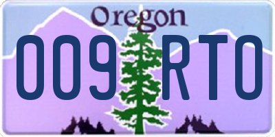 OR license plate 009RTO