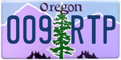 OR license plate 009RTP