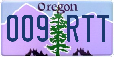 OR license plate 009RTT