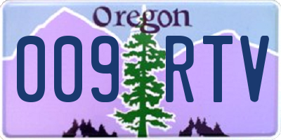 OR license plate 009RTV