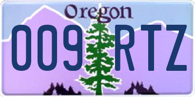 OR license plate 009RTZ