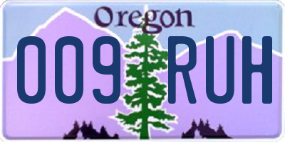 OR license plate 009RUH