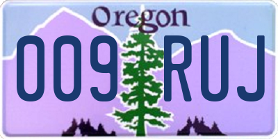 OR license plate 009RUJ