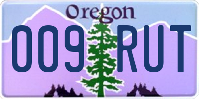 OR license plate 009RUT