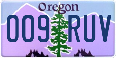 OR license plate 009RUV