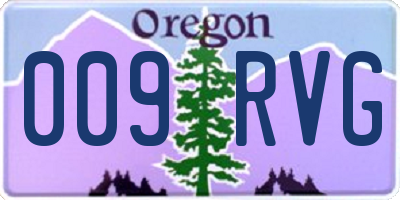 OR license plate 009RVG