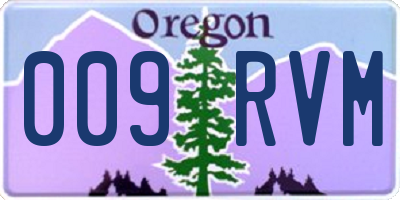 OR license plate 009RVM