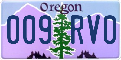 OR license plate 009RVO