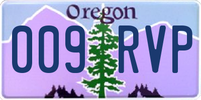 OR license plate 009RVP