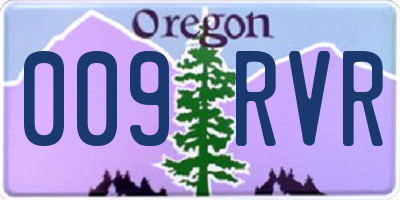 OR license plate 009RVR