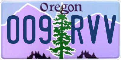 OR license plate 009RVV