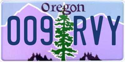 OR license plate 009RVY