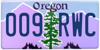 OR license plate 009RWC