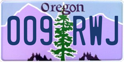 OR license plate 009RWJ