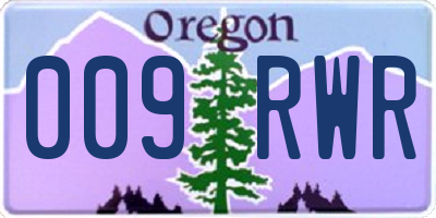 OR license plate 009RWR
