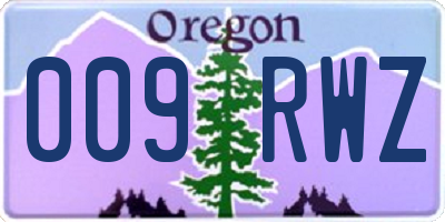 OR license plate 009RWZ