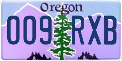 OR license plate 009RXB