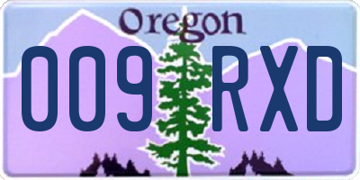 OR license plate 009RXD