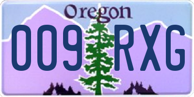 OR license plate 009RXG