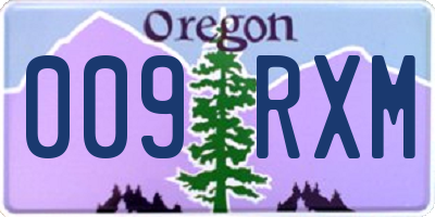 OR license plate 009RXM