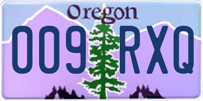 OR license plate 009RXQ