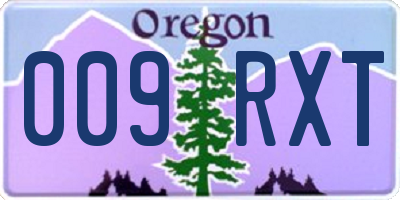OR license plate 009RXT