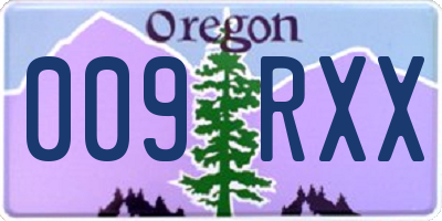 OR license plate 009RXX