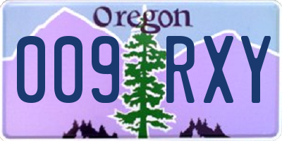 OR license plate 009RXY