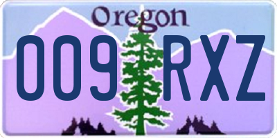 OR license plate 009RXZ