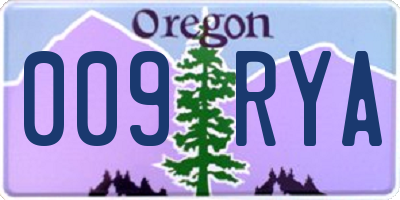 OR license plate 009RYA