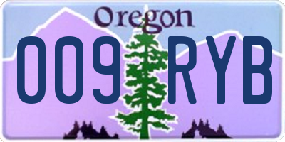 OR license plate 009RYB