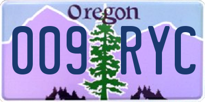 OR license plate 009RYC