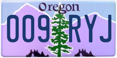 OR license plate 009RYJ