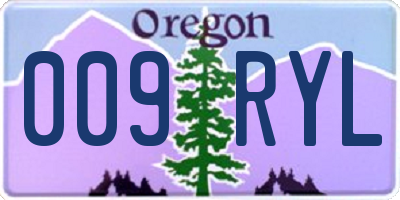 OR license plate 009RYL